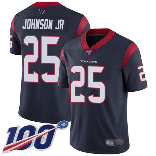 Houston Texans Limited Navy Blue Men Duke Johnson Jr Home Jersey NFL Football #25 100th Season Vapor Untouchable->houston texans->NFL Jersey